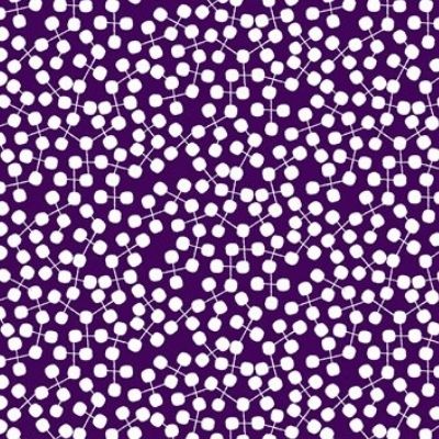 Black White & Bright by Christa Watson - Branch Dots - Violet/White