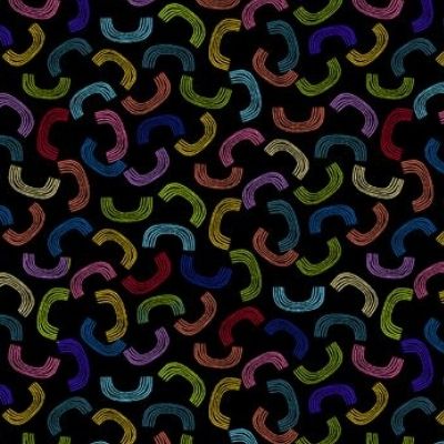 Black White & Brite by Christa Watson - Rainbow - Multi Black